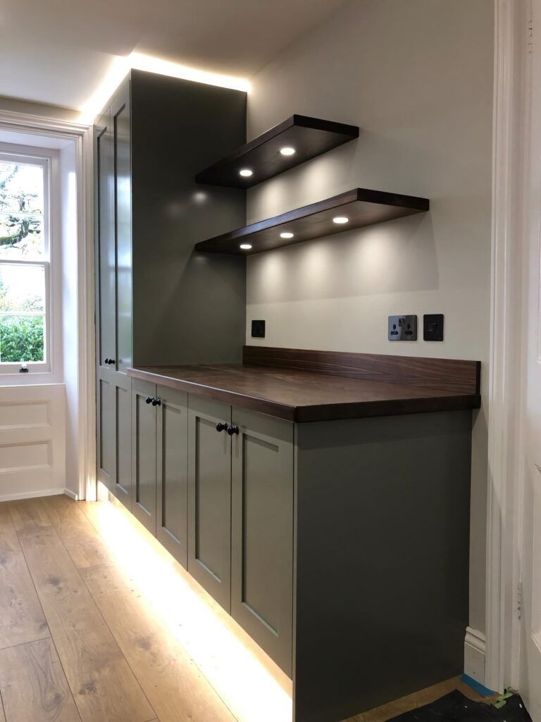 Bespoke Cabinetry Fitted Storage Floating Shelves Led Lighting Trinity Joinery Cabinets Trinity Joinery Jersey 2500