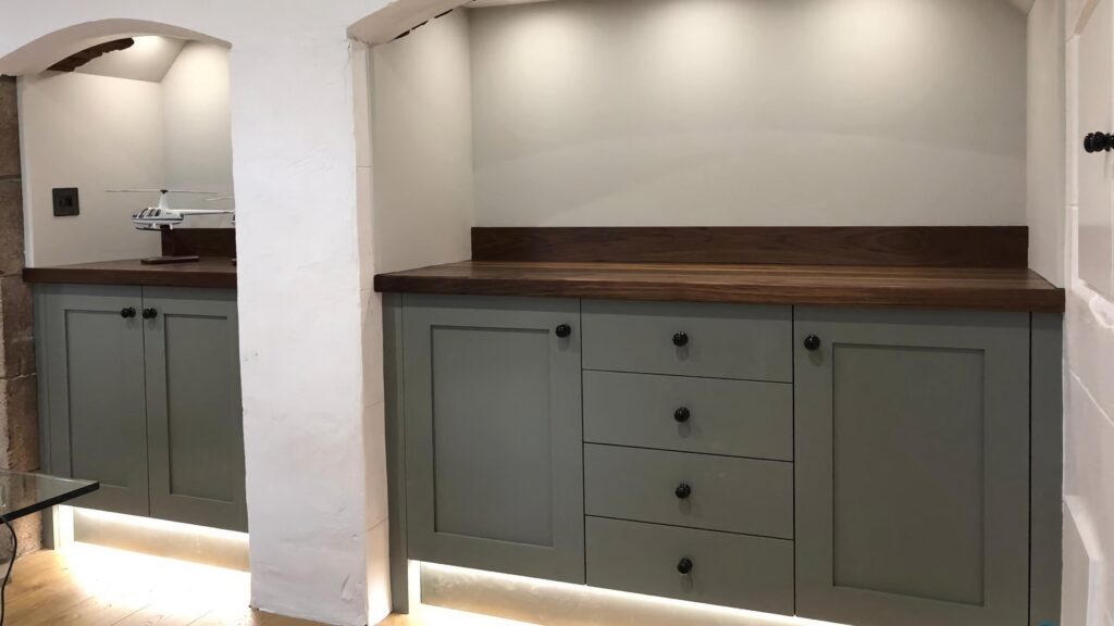 Bespoke Fitted Cabinets Shaker Doors Walnut Worktops Trinity Joinery Jersey Trinity Joinery Jersey 2500