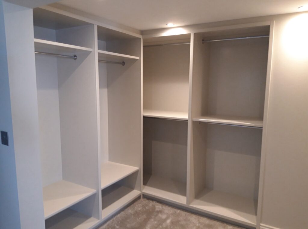 Bespoke Painted Fitted Wardrobe With Hanging Rails Jersey Cabinets Trinity Joinery Jersey 2500