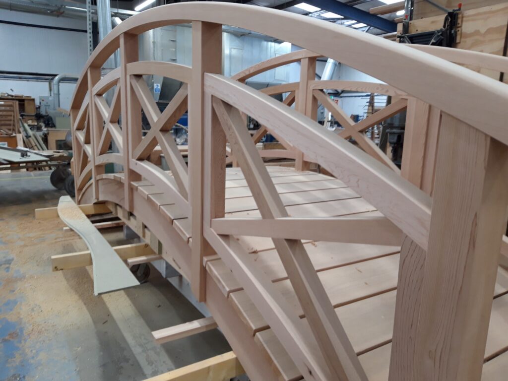 Bespoke Timber Garden Bridge Close View Bespoke Joinery Trinity Joinery Jersey 2500