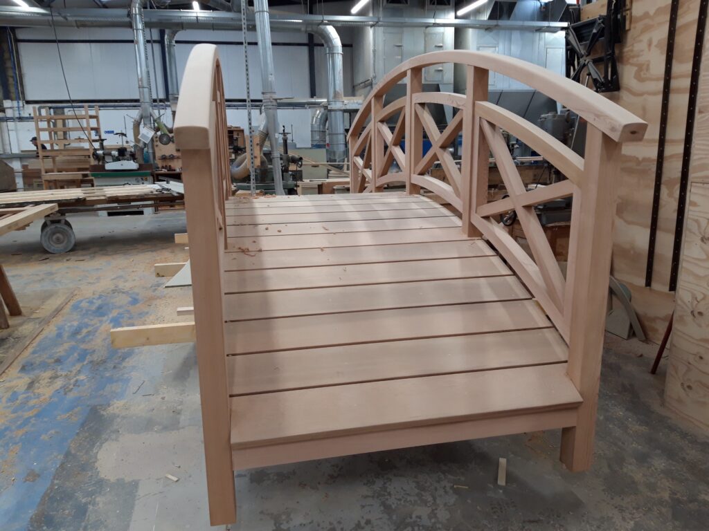 Bespoke Timber Garden Bridge Front View Bespoke Joinery Trinity Joinery Jersey 2500