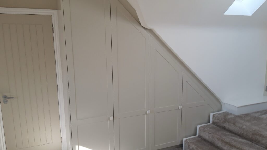 Bespoke Under Stairs Fitted Storage Cupboards With Shaker Doors Jersey Cabinets Trinity Joinery Jersey 2500