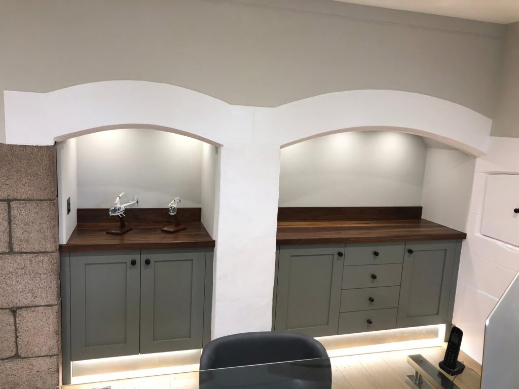 Fitted Alcove Cabinets Walnut Worktops Bespoke Furniture Trinity Joinery Jersey Trinity Joinery Jersey 2500