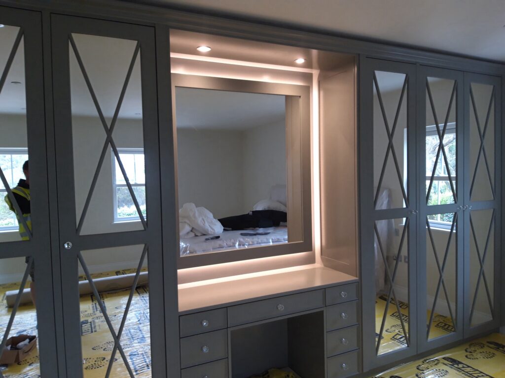 Fitted Bedroom Wardrobewith Mirrorand Dressing Table Bedrooms Trinity Joinery Jersey 2500