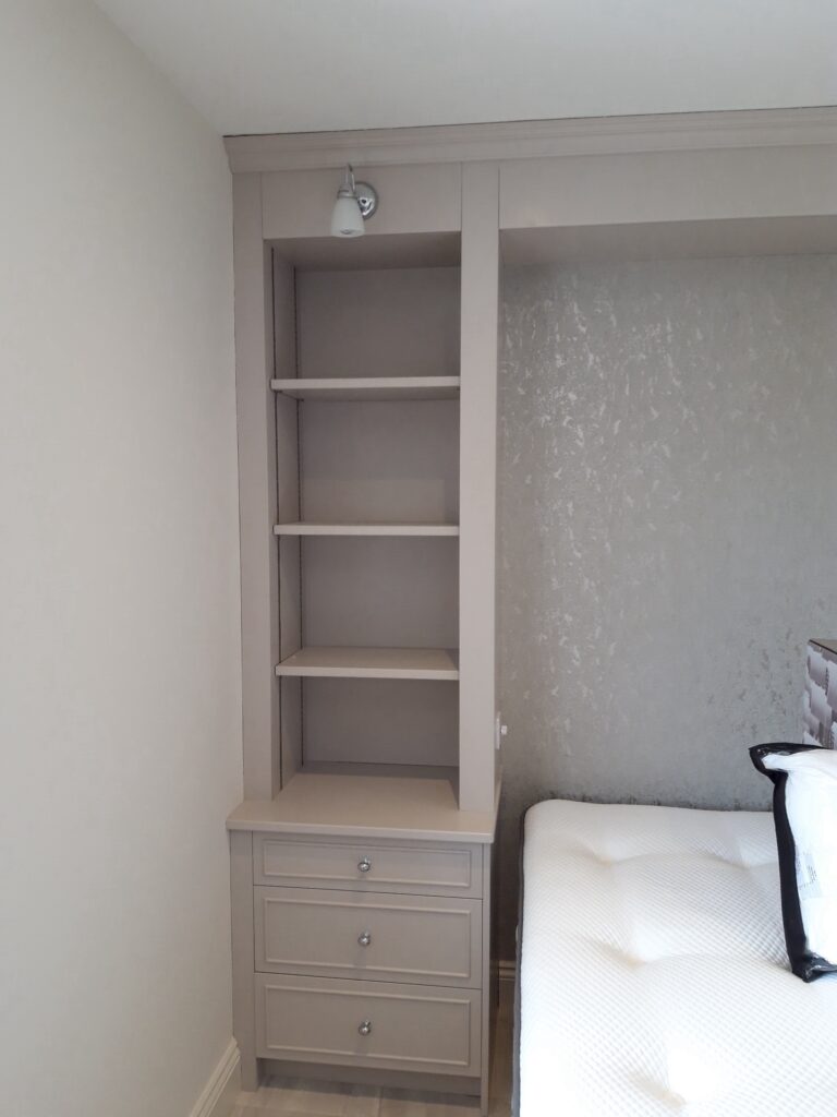 Painted Fitted Bedroom Unit Left Side View Bedrooms Trinity Joinery Jersey 2500