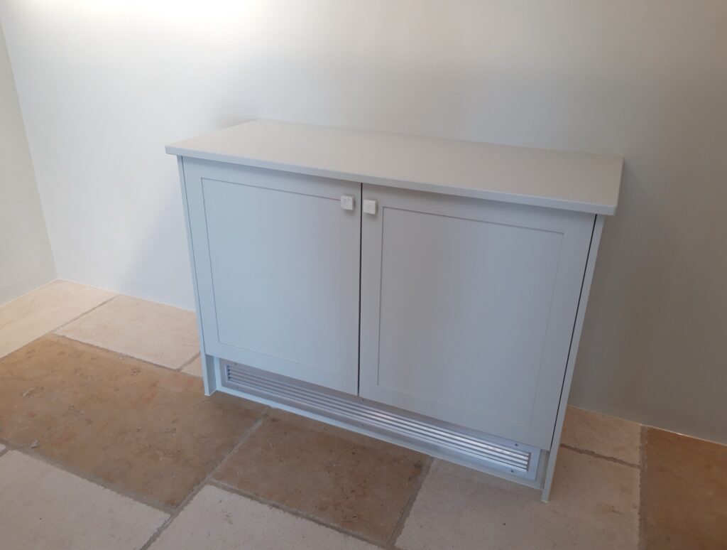Painted Fitted Cabinet With Vent Cover Cabinets Trinity Joinery Jersey 2500