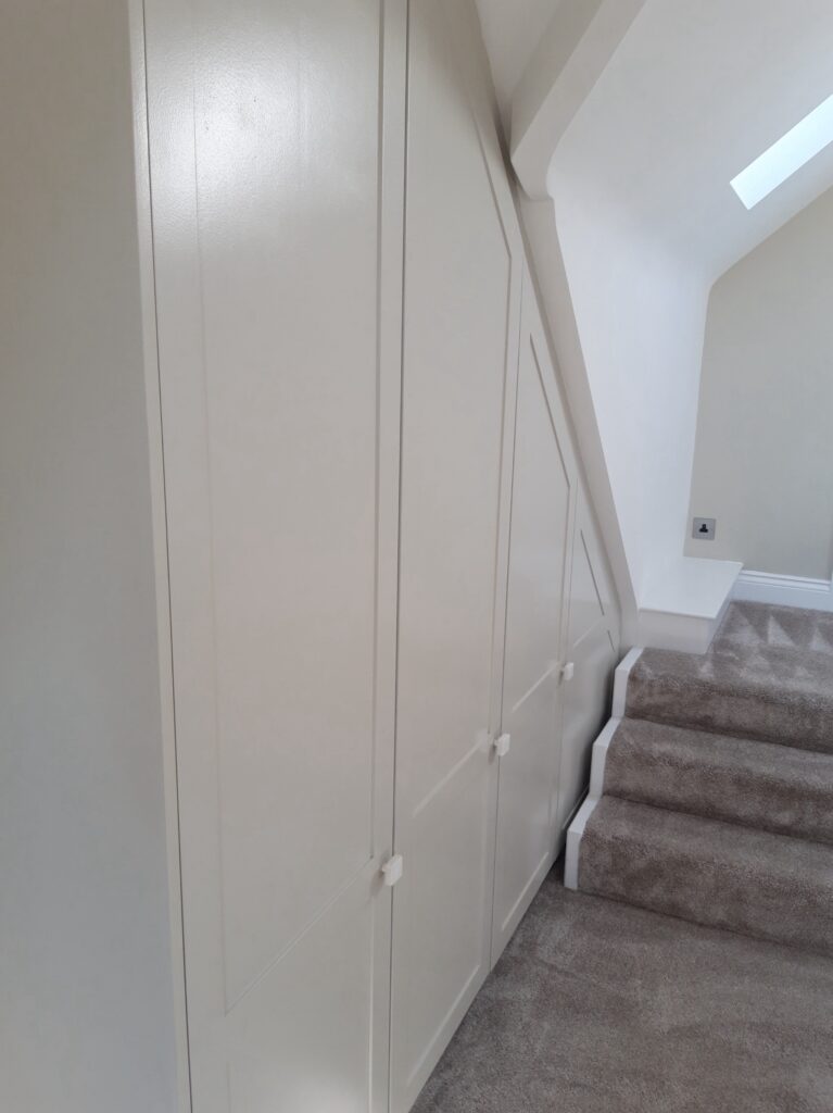 Painted Under Stairs Storage Cupboards With Shaker Doors By Trinity Joinery Jersey Cabinets Trinity Joinery Jersey 2500