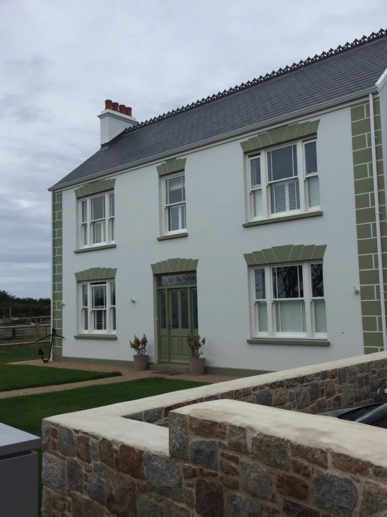 Traditional Sash Windows Green Front Door Jersey Home Trinity Joinery Trinity Joinery Jersey 2500